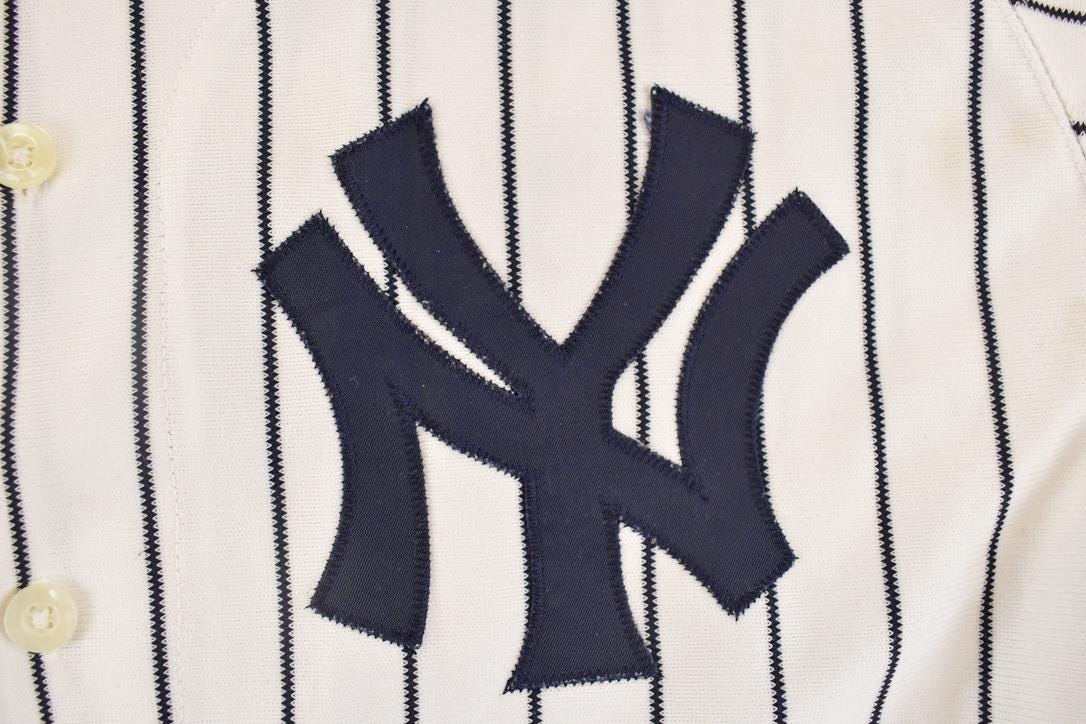 Vintage 1990s New York Yankees Pinstripe MLB Baseball Jersey Men's Youth L from propervintagecanada