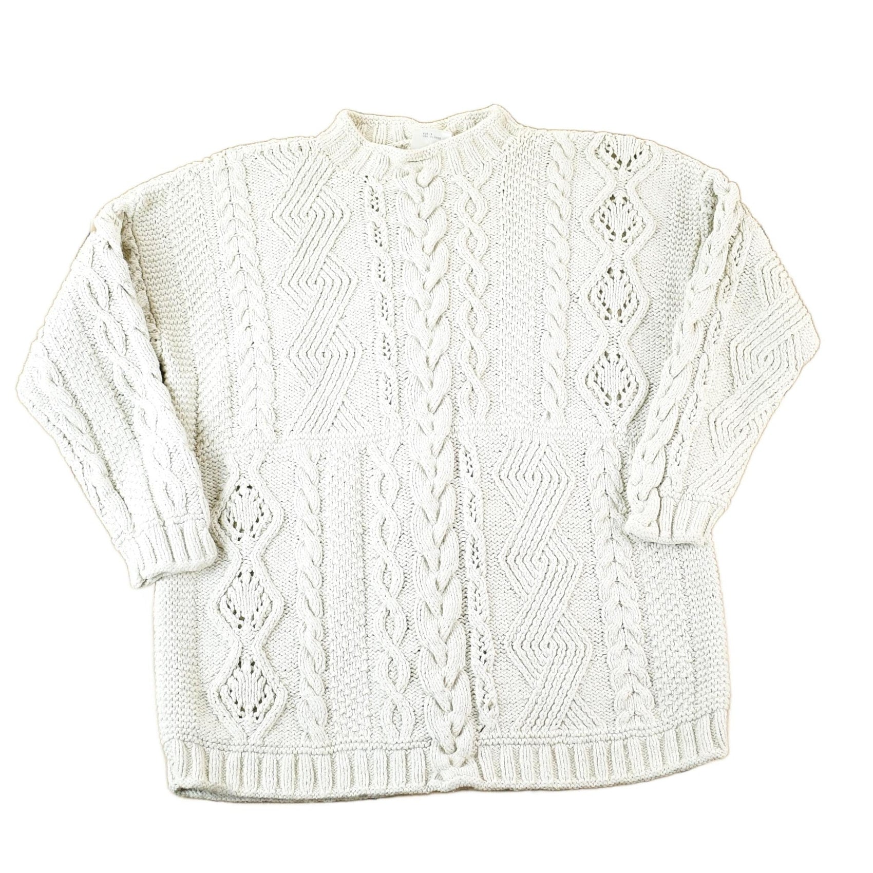 Vintage 1990s Next Ladieswear Cable Knit Heavy Knit Pattern Crewneck Sweater Womens Large from propervintagecanada