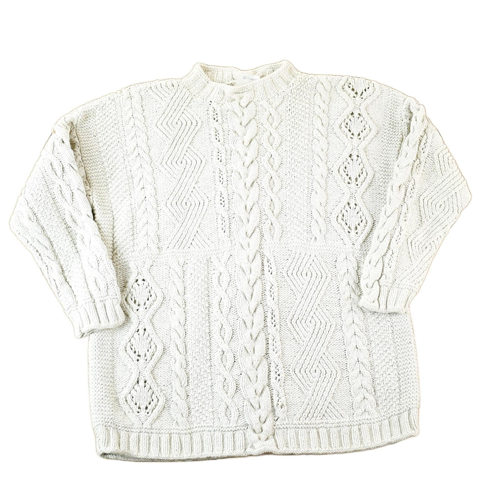 Vintage 1990s Next Ladieswear Cable Knit Heavy Knit Pattern Crewneck Sweater Womens Large from propervintagecanada