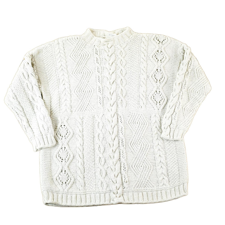 Vintage 1990s Next Ladieswear Cable Knit Heavy Knit Pattern Crewneck Sweater Womens Large from propervintagecanada