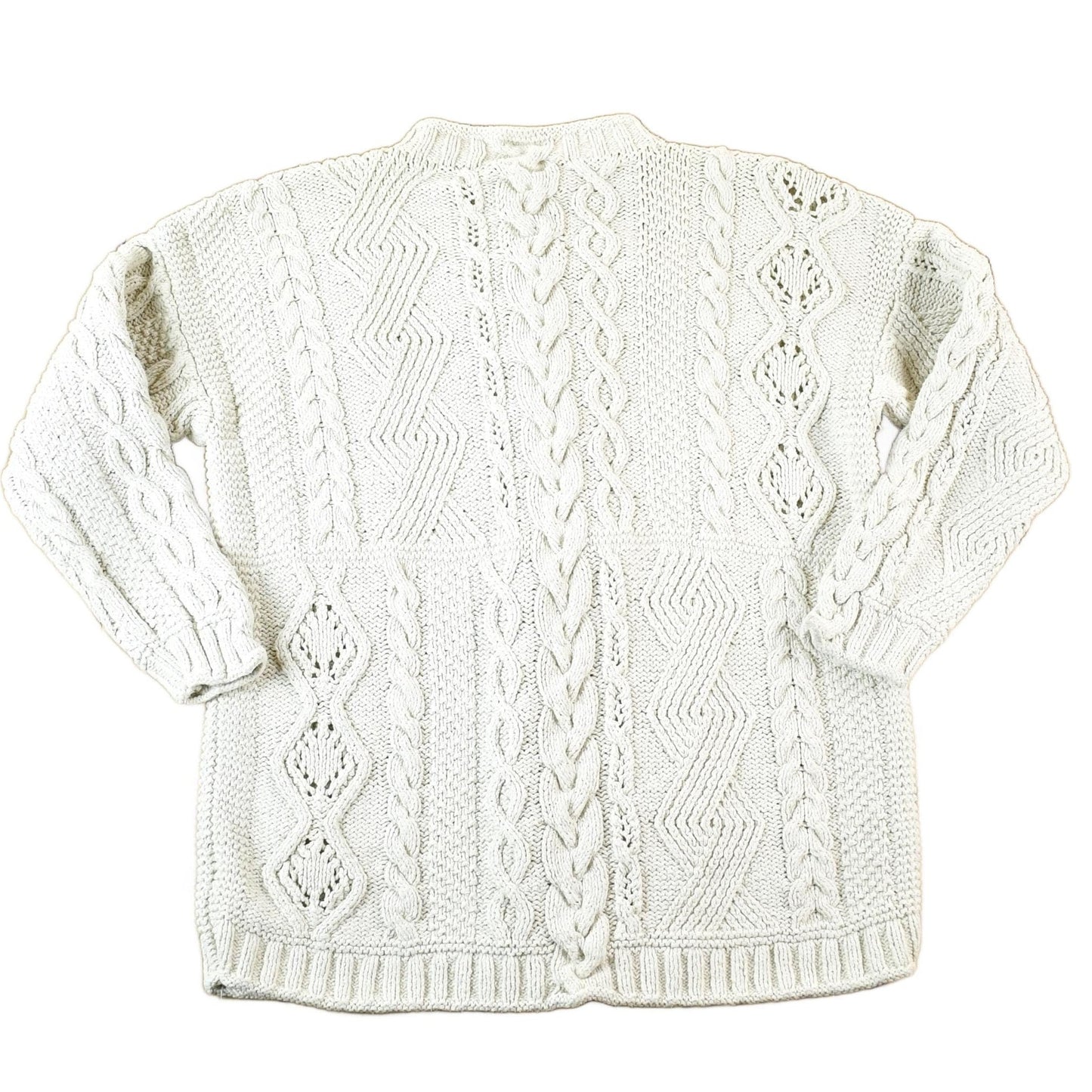 Vintage 1990s Next Ladieswear Cable Knit Heavy Knit Pattern Crewneck Sweater Womens Large from propervintagecanada