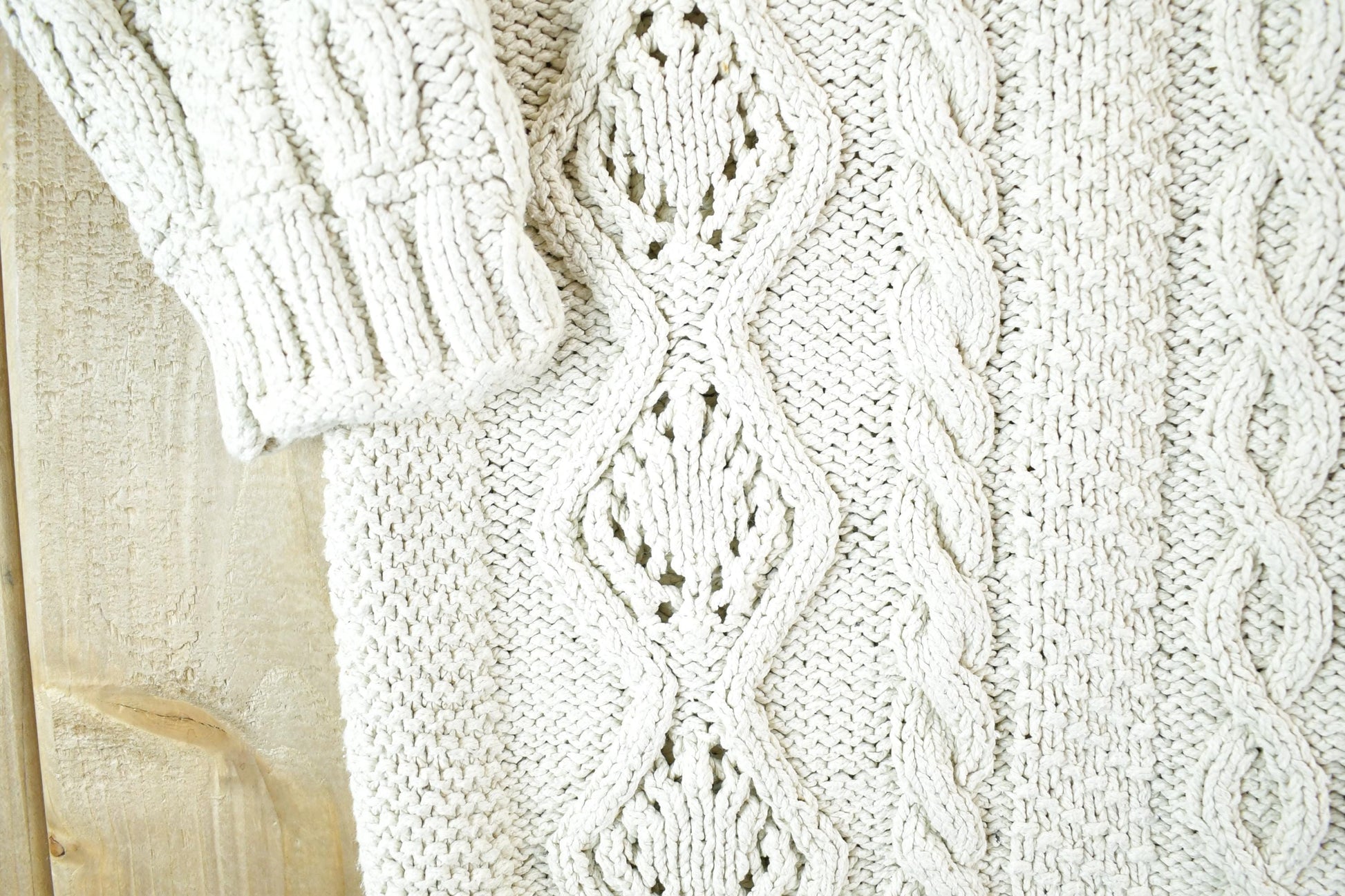 Vintage 1990s Next Ladieswear Cable Knit Heavy Knit Pattern Crewneck Sweater Womens Large from propervintagecanada