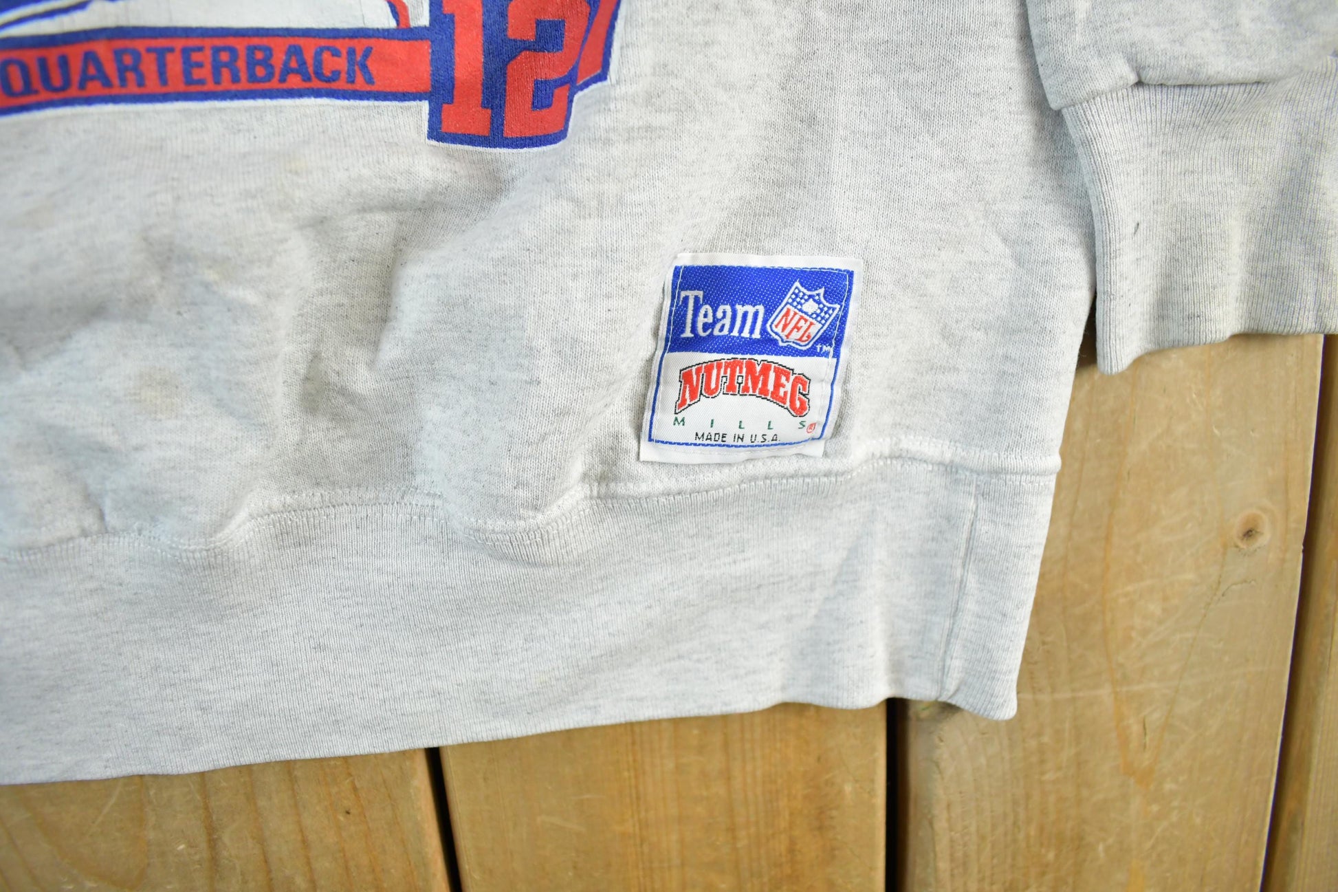 Vintage 1990s NFL Buffalo Bills Jim Kelly Crewneck Sweatshirt Men's Large from propervintagecanada