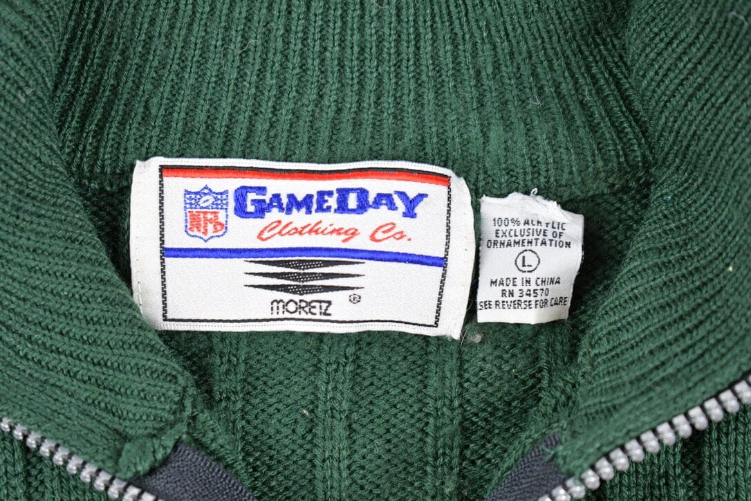 Vintage 1990s NFL Green Bay Packers Knit Zip Up Sweater Men's Medium from propervintagecanada