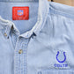 Vintage 1990s NFL Indianapolis Colts Denim Button Up Shirt Men's XL from propervintagecanada
