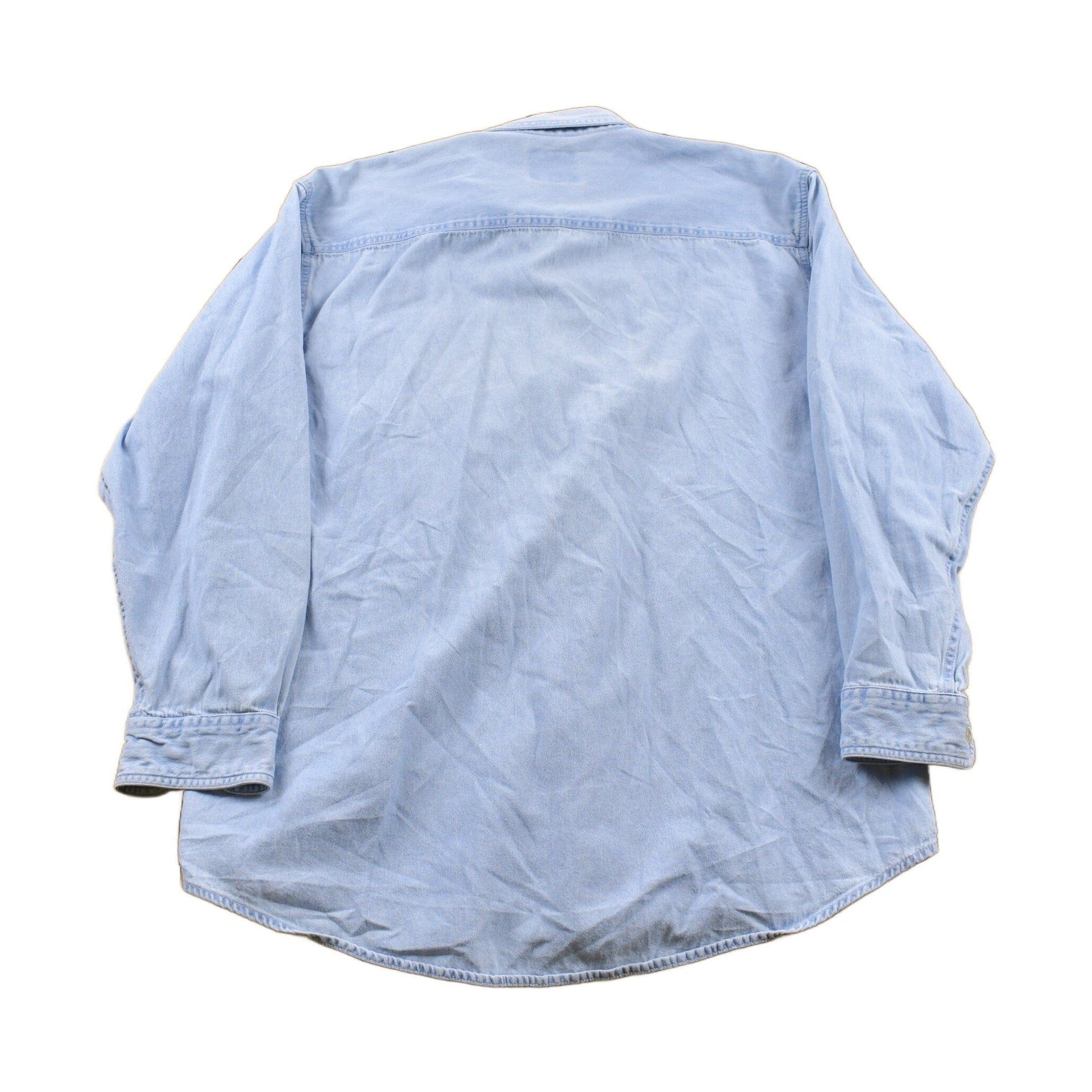 Vintage 1990s NFL Indianapolis Colts Denim Button Up Shirt Men's XL from propervintagecanada
