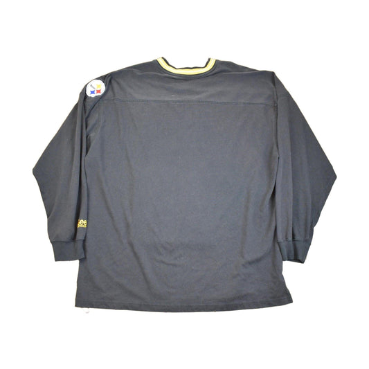 Vintage 1990s NFL Pittsburgh Lee Sport Embroidered V-Neck Sweatshirt Men's 2XL from propervintagecanada