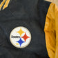 Vintage 1990s NFL Pittsburgh Steelers Wool Embroidered Varsity Jacket Youth Large from propervintagecanada