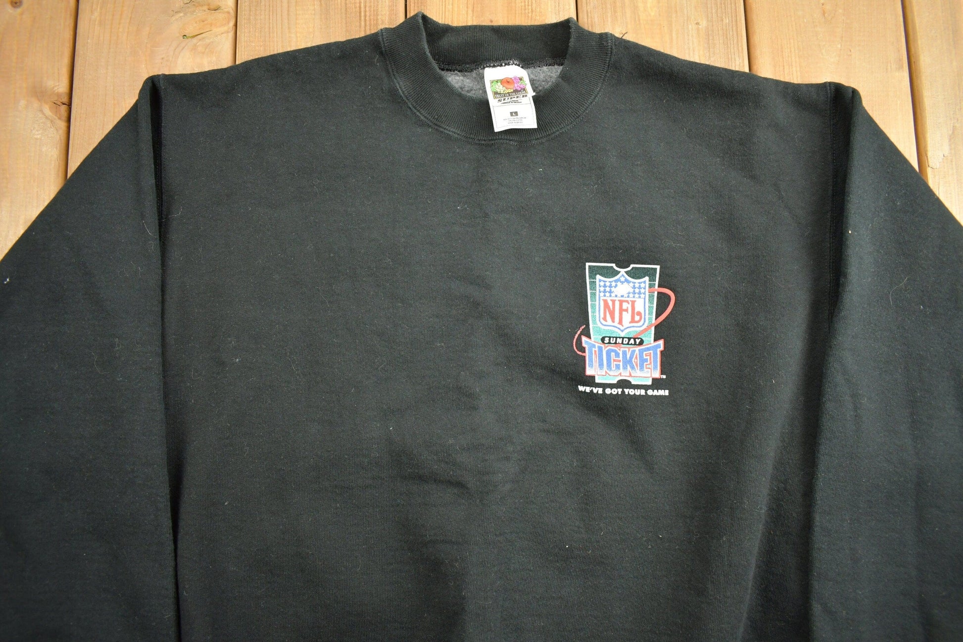 Vintage 1990s NFL Sunday Ticket Crewneck Sweatshirt / Fruit Of The Loom Super Cotton / Made In USA / Football / Sportswear / Americana from propervintagecanada