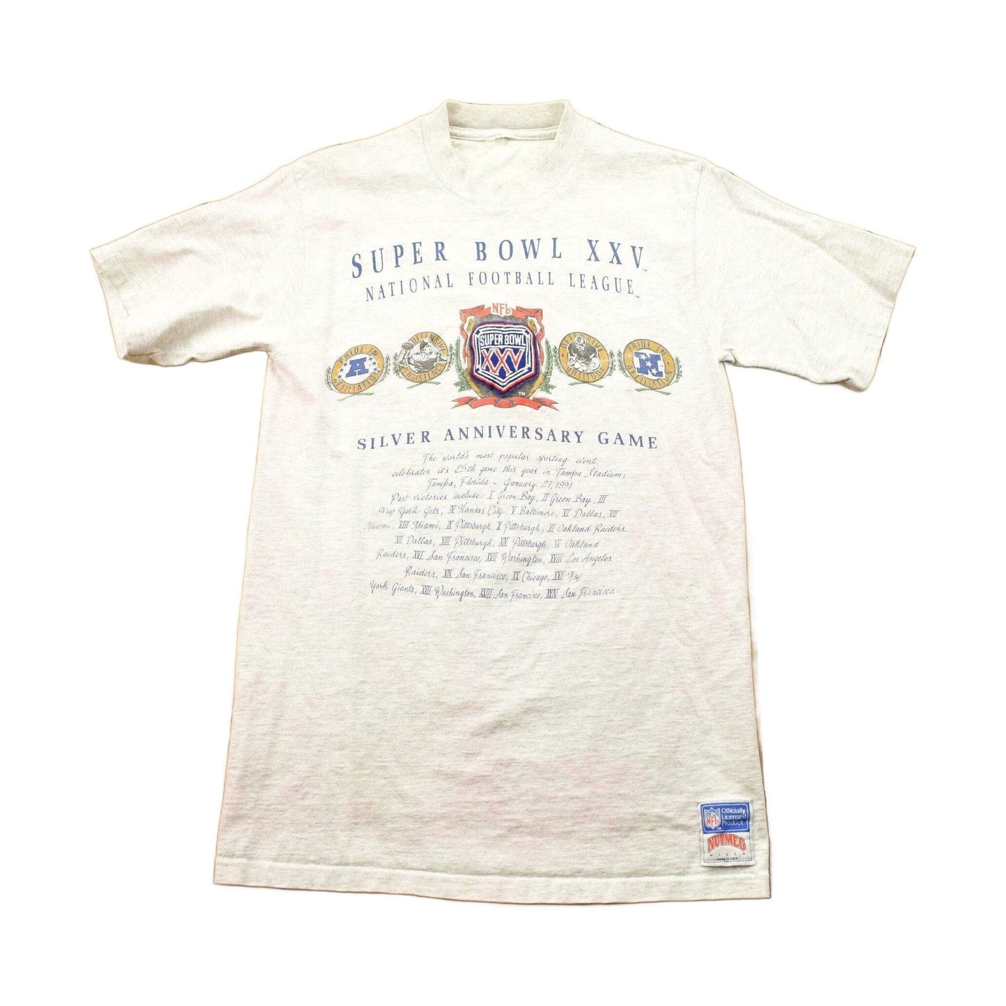 Vintage 1990s NFL Superbowl Graphic T-Shirt Men's Large from propervintagecanada