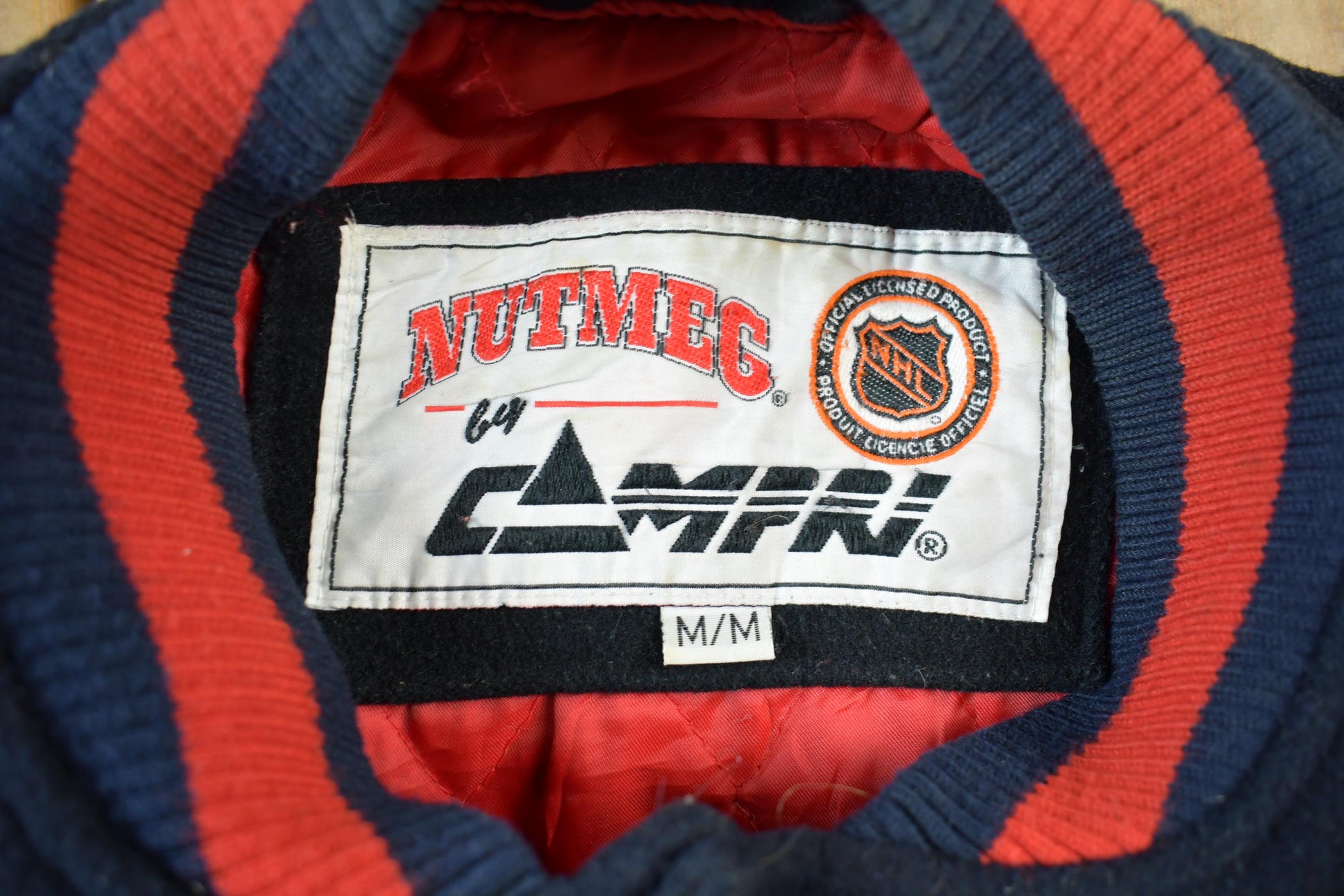 Vintage 1990s NHL Chicago Black Hawks Wool Letterman Jacket Men's Medium from propervintagecanada