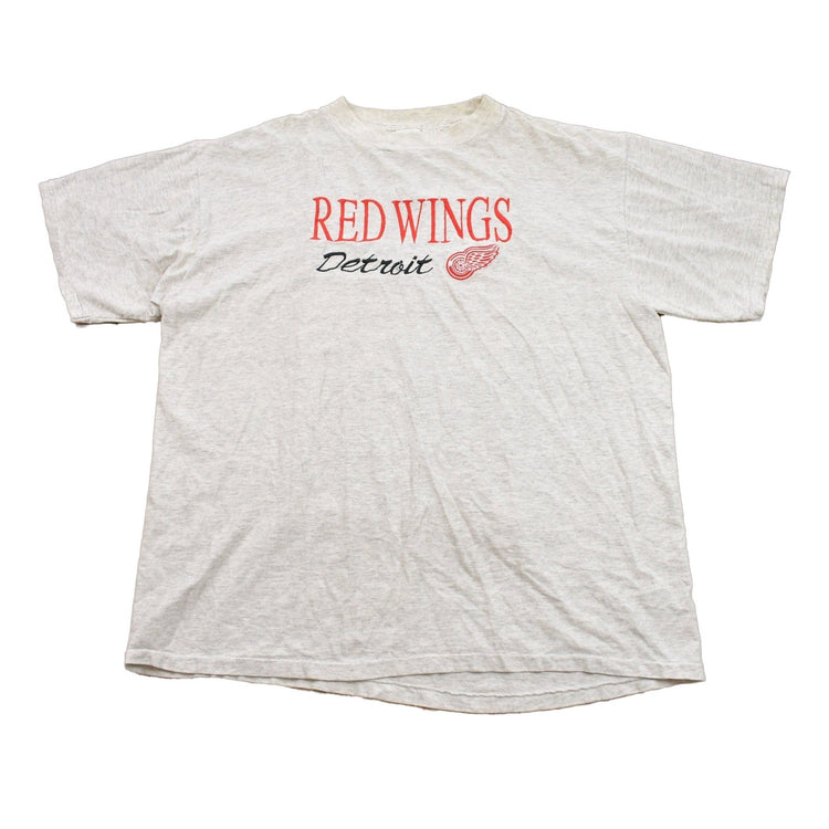 Vintage 1990s NHL Detroit Red Wings Embroidered T-Shirt Men's Large from propervintagecanada