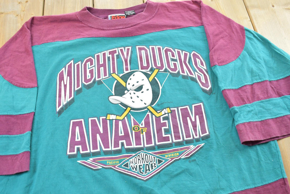 Vintage 1990s NHL Pro Edge Mighty Ducks Three Quarter Sleeve Shirt Mens XL from propervintagecanada