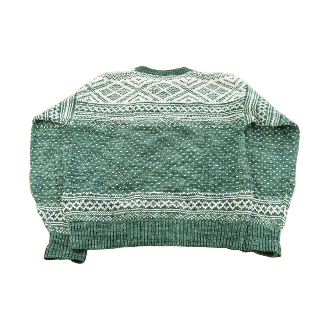 Vintage 1990s Nick Danger Nordic Knit Snowflake Sweater Men's M from propervintagecanada