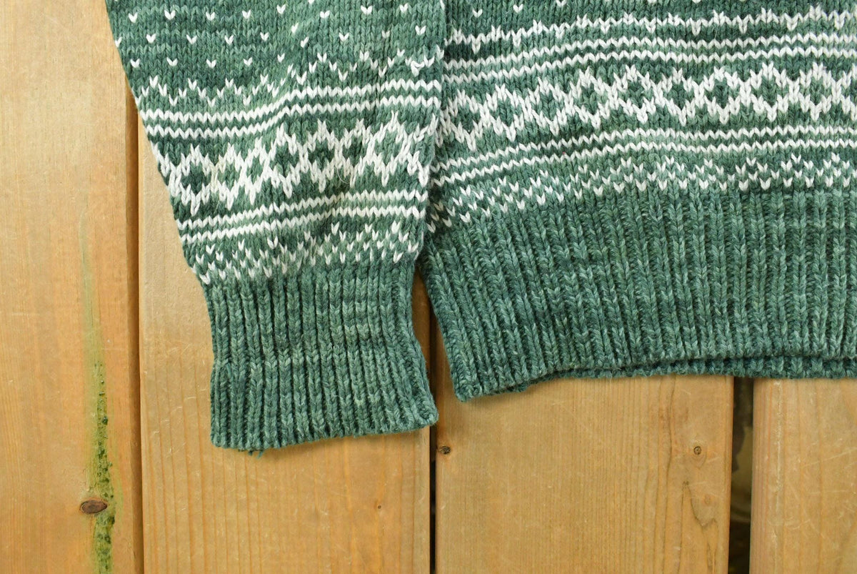 Vintage 1990s Nick Danger Nordic Knit Snowflake Sweater Men's M from propervintagecanada