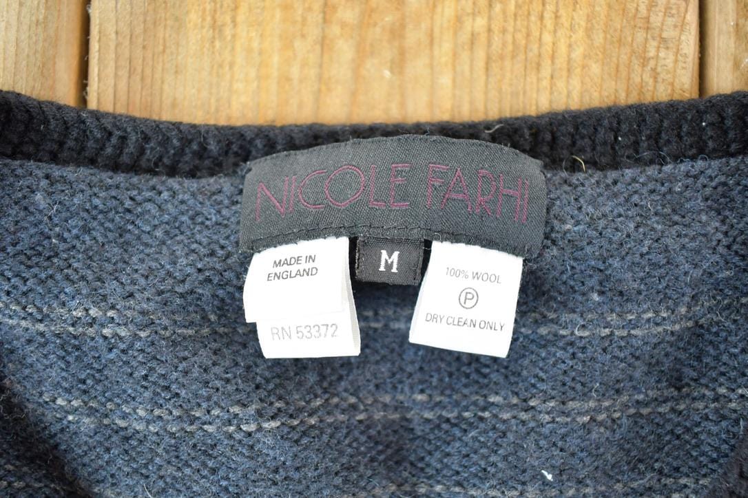 Vintage 1990s Nicole Farhi Wool Knit Sweater Vest Mens M from propervintagecanada