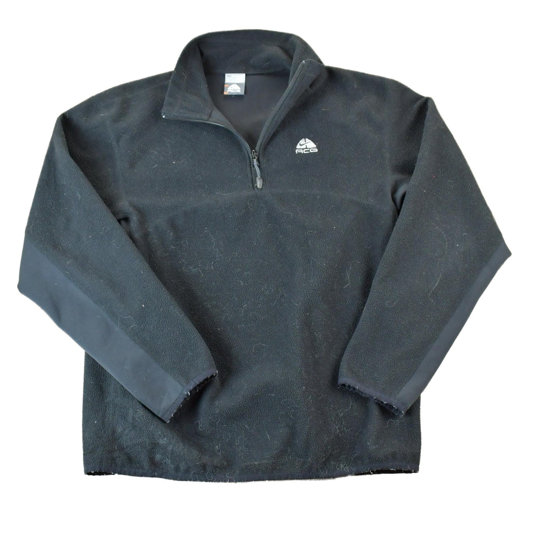 Vintage 1990s Nike ACG Embroidered Mini Swoosh Quarter Zip Crewneck Sweatshirt Men's Small