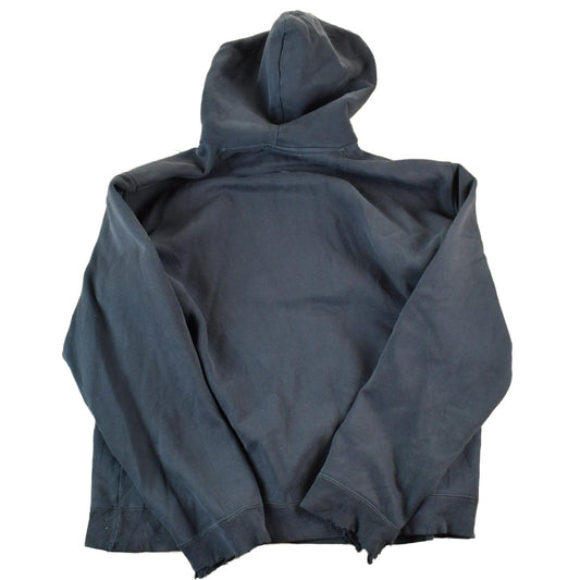 Vintage 1990s Nike Athletics Embroidered Gothic Swoosh Hoodie Sweatshirt from propervintagecanada