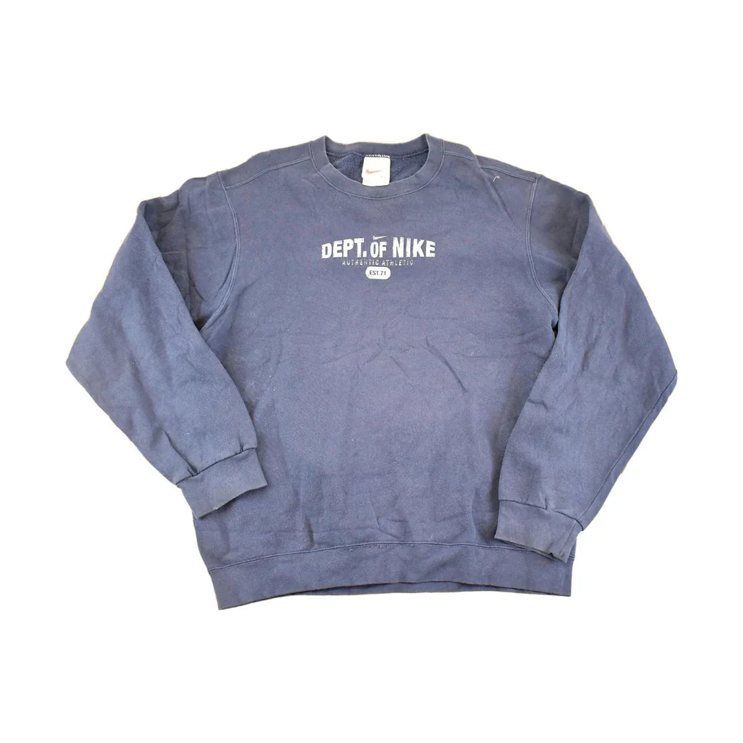 Vintage 1990s Nike Department Souvenir Swoosh Crewneck Sweatshirt Men's L from propervintagecanada