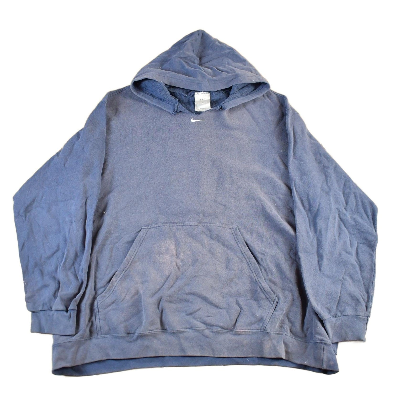 Vintage 1990s Nike Embroidered Mini Middle Swoosh Hoodie Men's 2XL from propervintagecanada