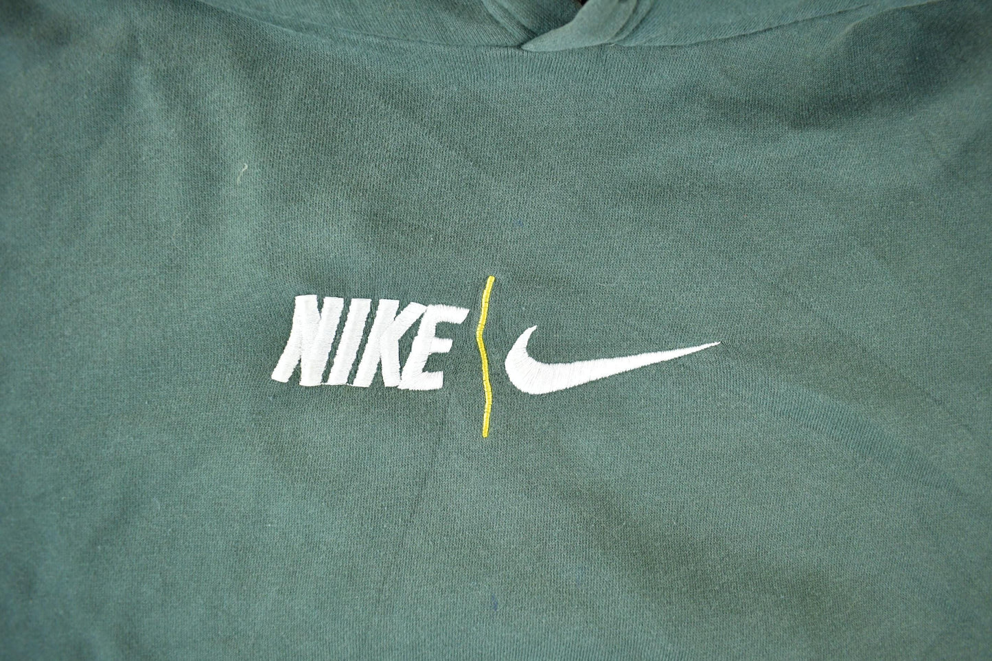 Vintage 1990s Nike Embroidered Mini Middle Swoosh Hoodie Mens' 2XL Men's 2XL from propervintagecanada