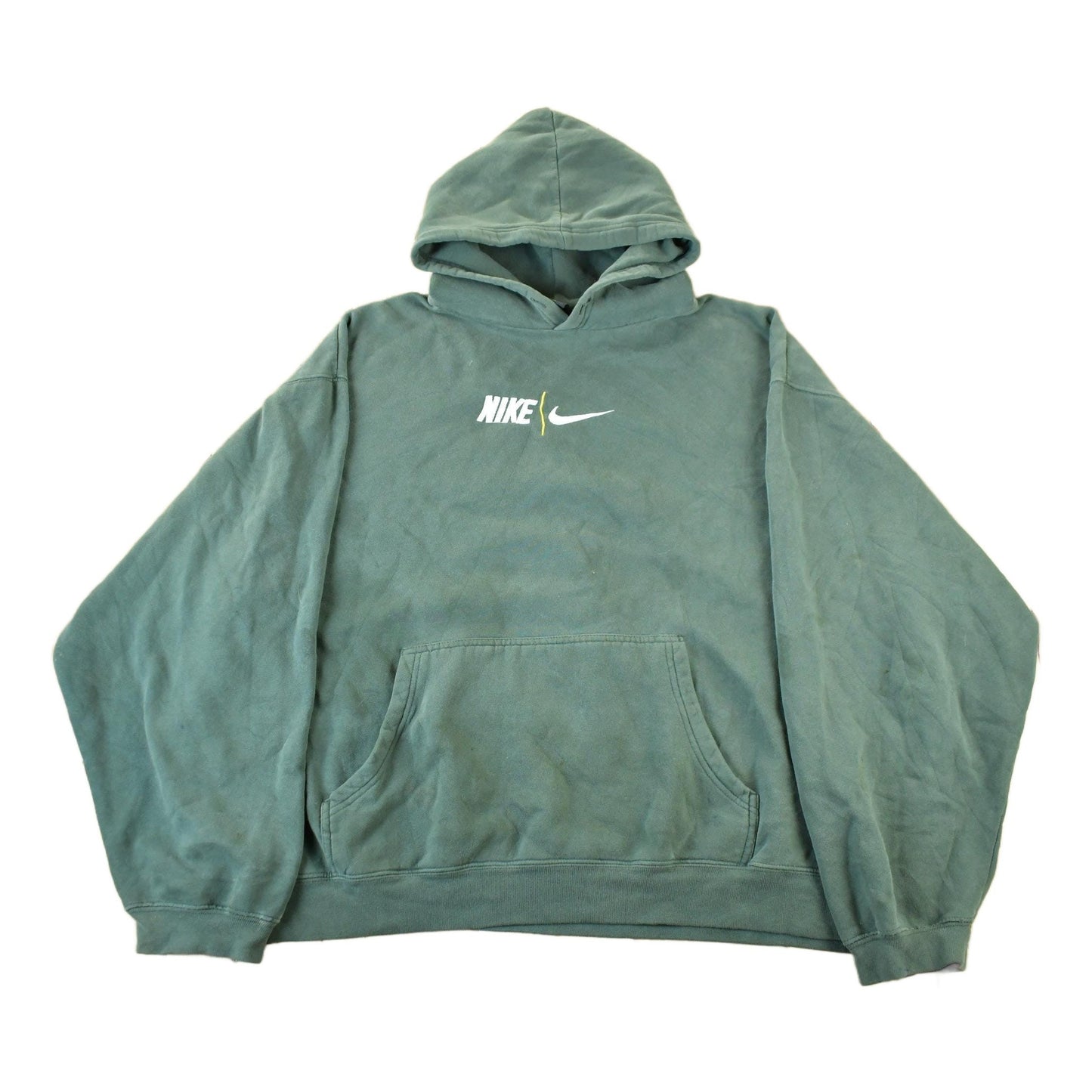Vintage 1990s Nike Embroidered Mini Middle Swoosh Hoodie Mens' 2XL Men's 2XL from propervintagecanada
