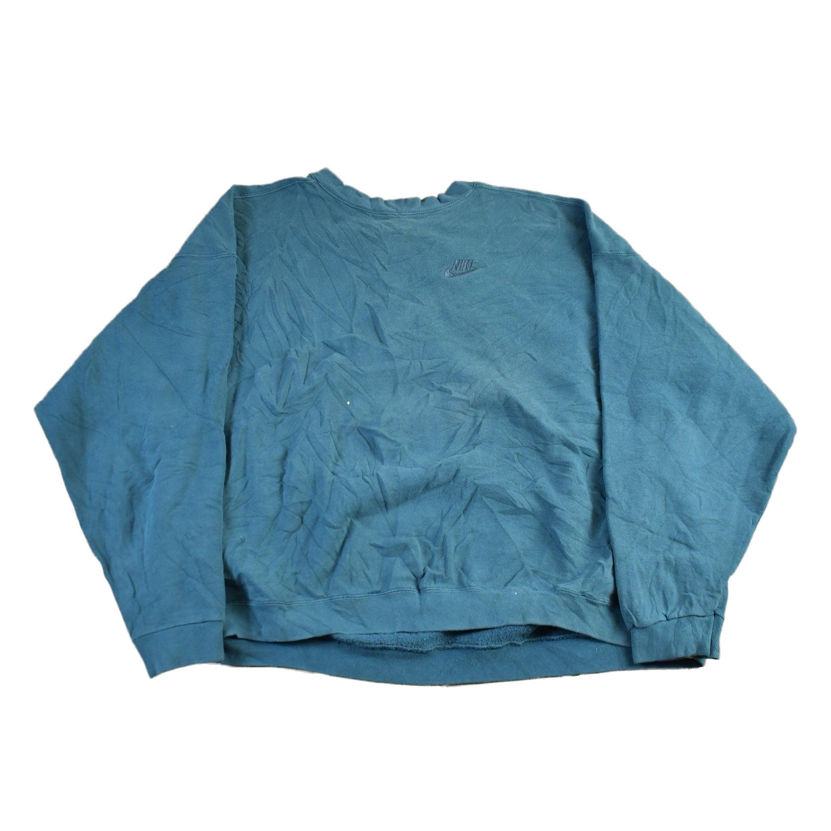 Vintage 1990s Nike Embroidered Mini Swoosh Crewneck Sweatshirt Men's 2XL