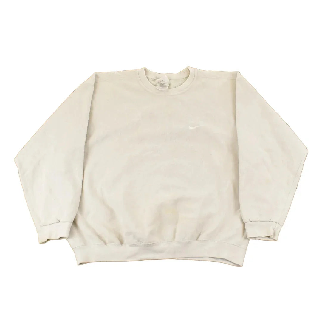 Vintage 1990s Nike Embroidered Mini Swoosh Crewneck Sweatshirt Men's Large from propervintagecanada