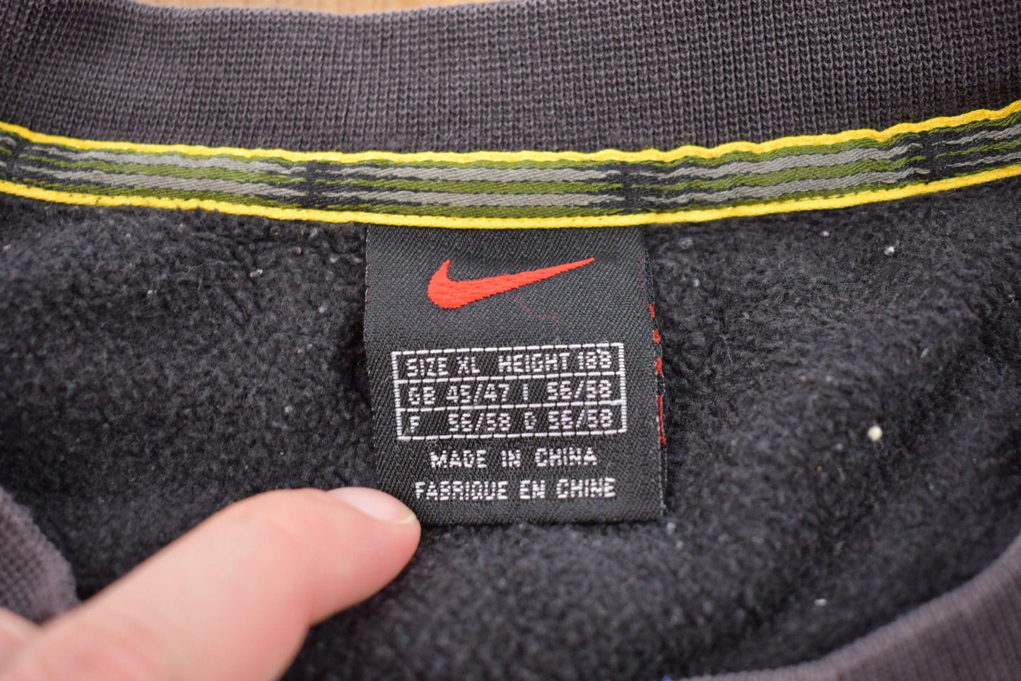Vintage 1990s Nike Embroidered Mini Swoosh Crewneck Sweatshirt Men's XL from propervintagecanada