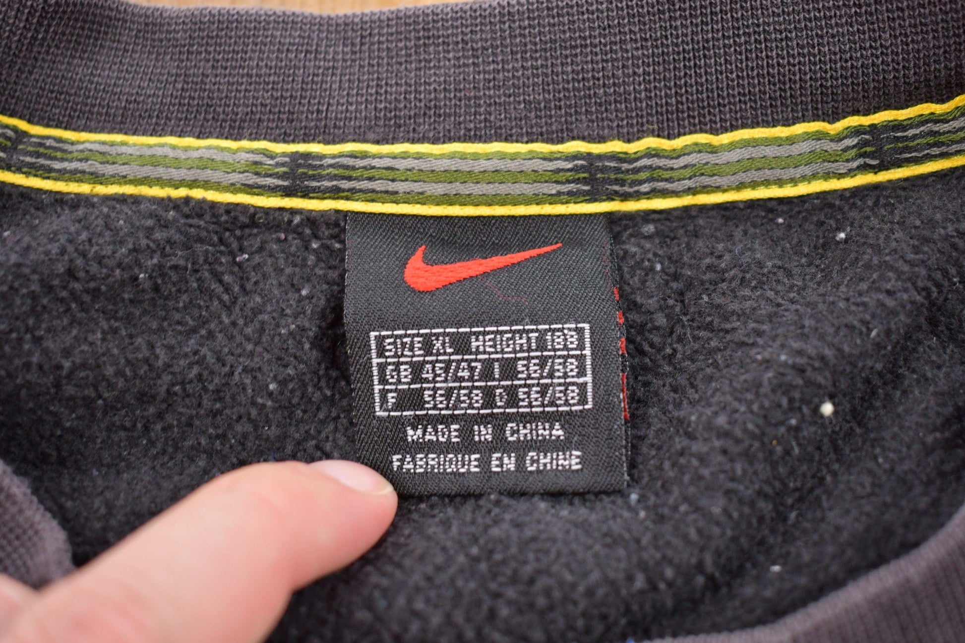 Vintage 1990s Nike Embroidered Mini Swoosh Crewneck Sweatshirt Men's XL from propervintagecanada