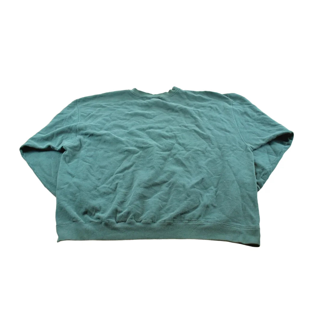 Vintage 1990s Nike Embroidered Mini Swoosh Green Crewneck Sweatshirt Men's XL / 90s Sportswear / Streetwear / Athleisure / Made in USA from propervintagecanada