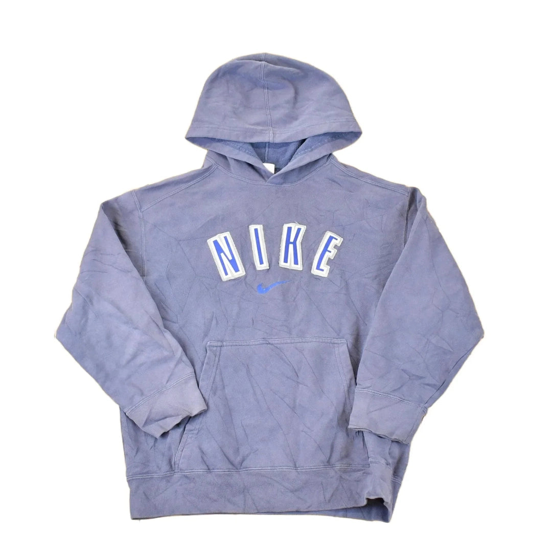 Vintage 1990s Nike Embroidered Mini Swoosh Hoodie Sweatshirt Men's S from propervintagecanada