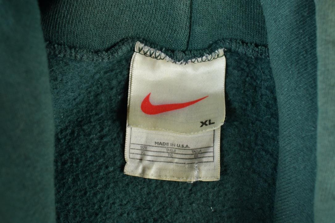 Vintage 1990s Nike Embroidered Mini Swoosh Hoodie Sweatshirt Men's XL from propervintagecanada