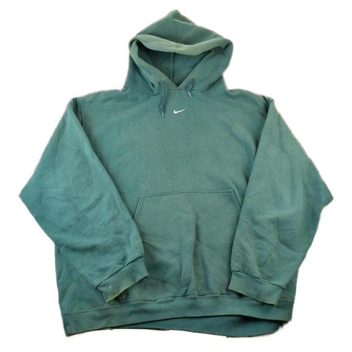 Vintage 1990s Nike Embroidered Mini Swoosh Hoodie Sweatshirt Men's XL from propervintagecanada