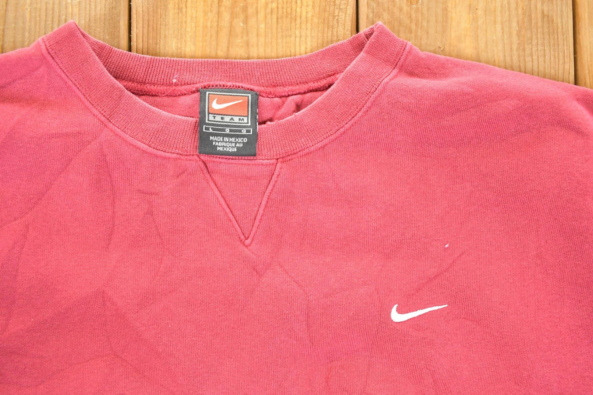 Vintage 1990s Nike Embroidered Mini Swoosh Sweatshirt Mens XL from propervintagecanada
