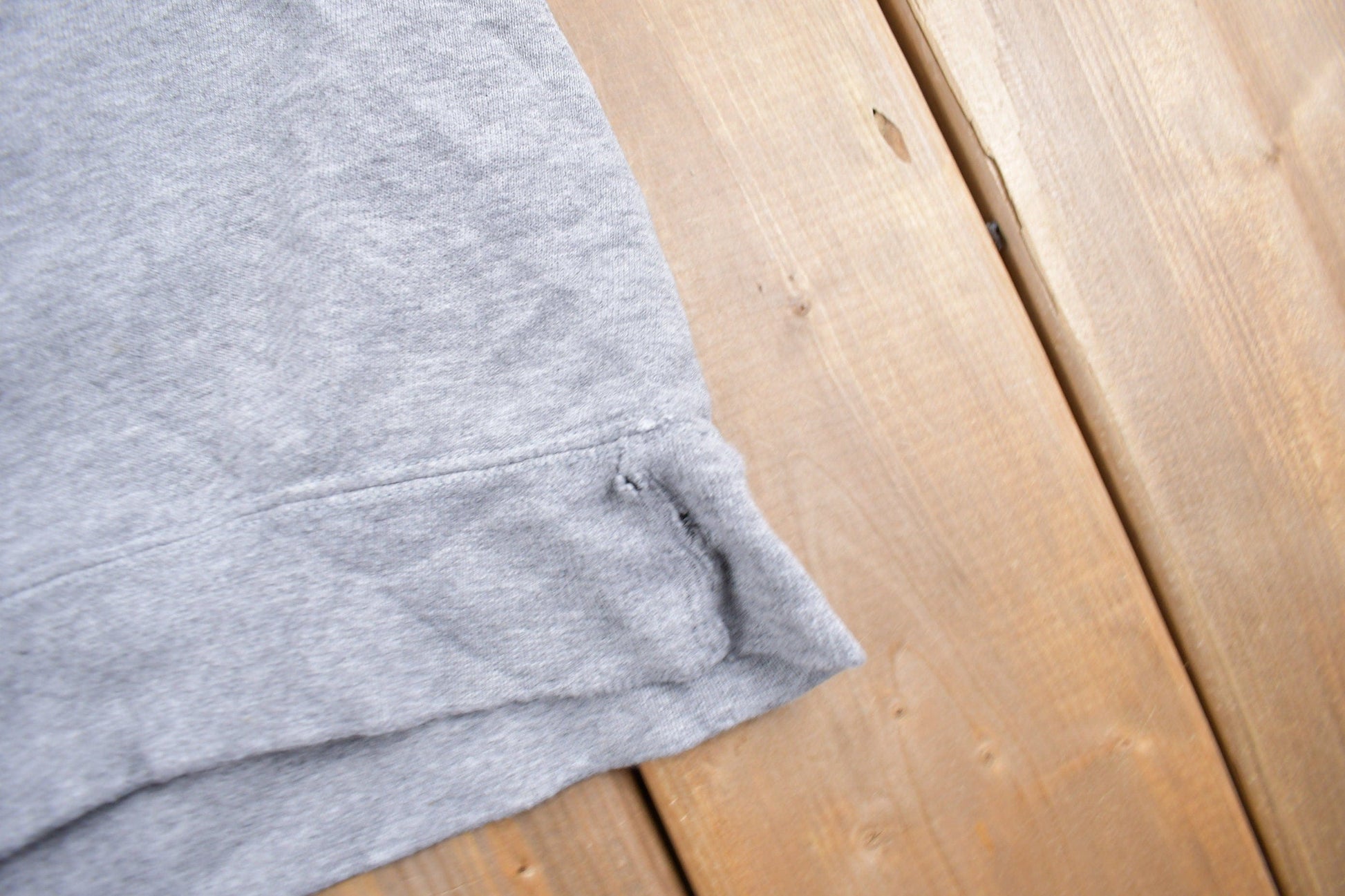 Vintage 1990s Nike Heather Grey Mini Swoosh Crewneck Sweatshirt Men's L from propervintagecanada