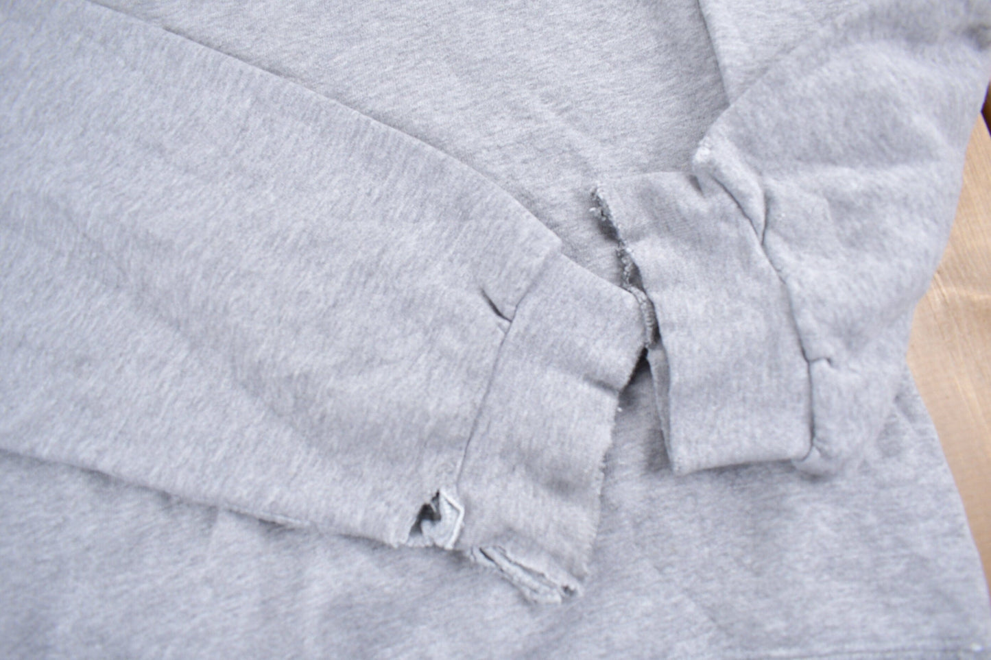 Vintage 1990s Nike Heather Grey Mini Swoosh Crewneck Sweatshirt Men's L from propervintagecanada