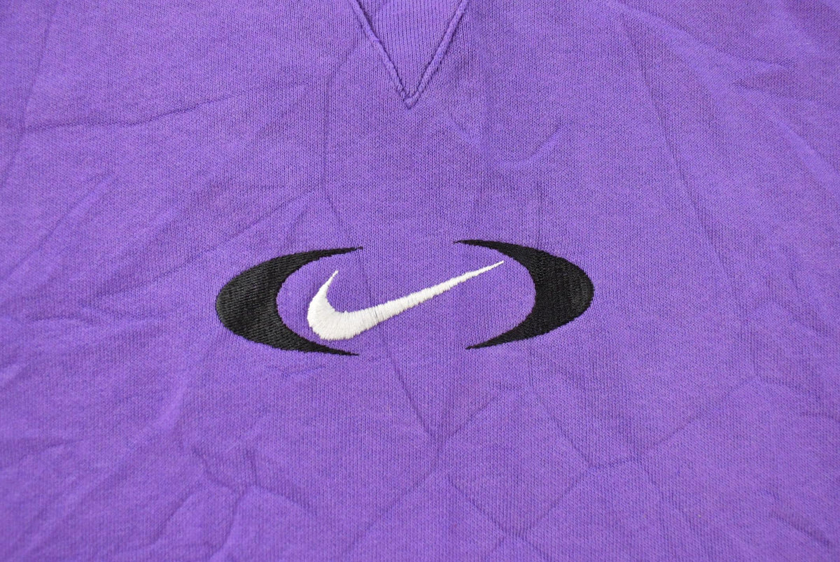 Vintage 1990s Nike Middle Swoosh Embroidered Mini Swoosh Hoodie Sweatshirt Mens L Men's 2XL from propervintagecanada