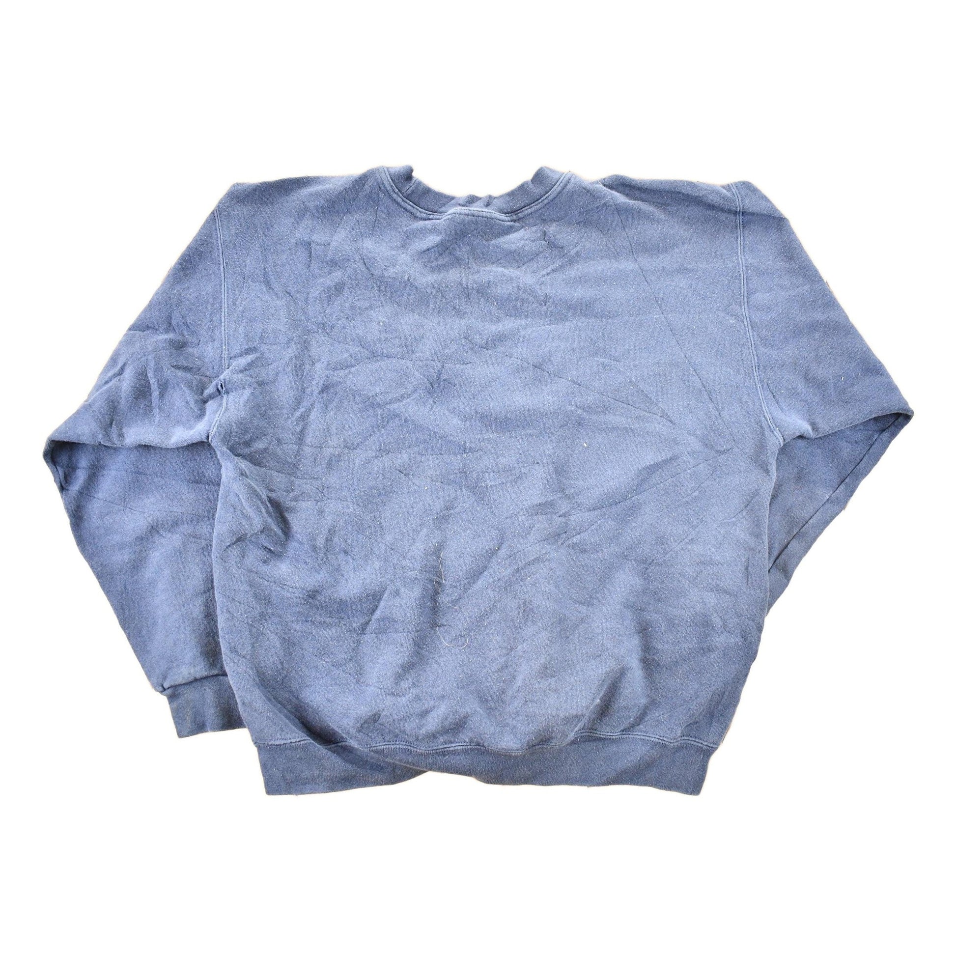 Vintage 1990s Nike Mini Swoosh Navy Crewneck Sweatshirt Men's M from propervintagecanada