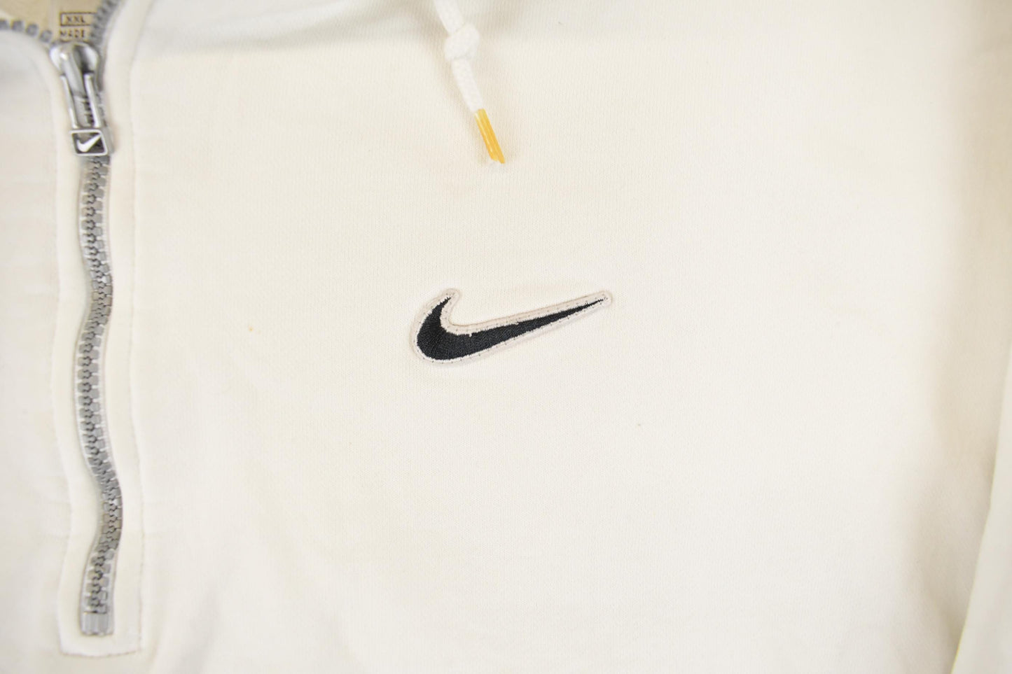 Vintage 1990s Nike Mini Swoosh Quarter Zip Hoodie Men's 2XL from propervintagecanada