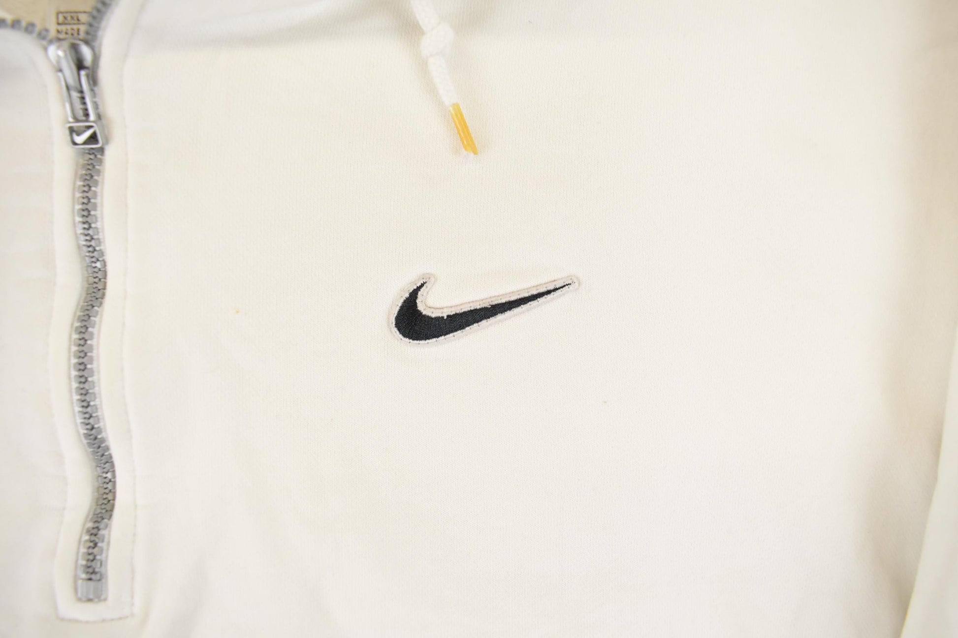 Vintage 1990s Nike Mini Swoosh Quarter Zip Hoodie Men's 2XL from propervintagecanada