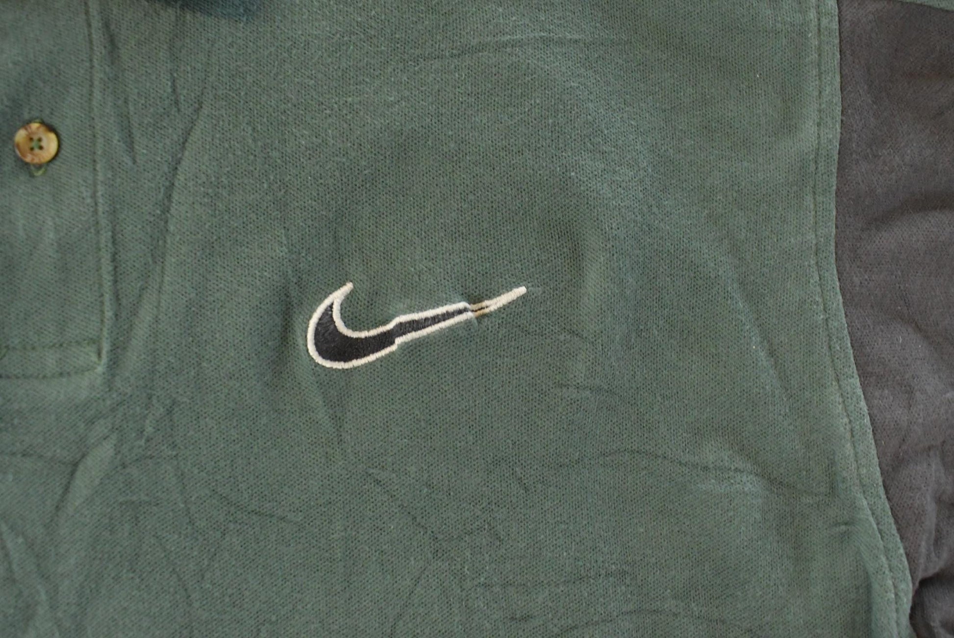 Vintage 1990s Nike Polo Shirt Mens 2XL / 90s Button Up / Preppy Swoosh Top from propervintagecanada