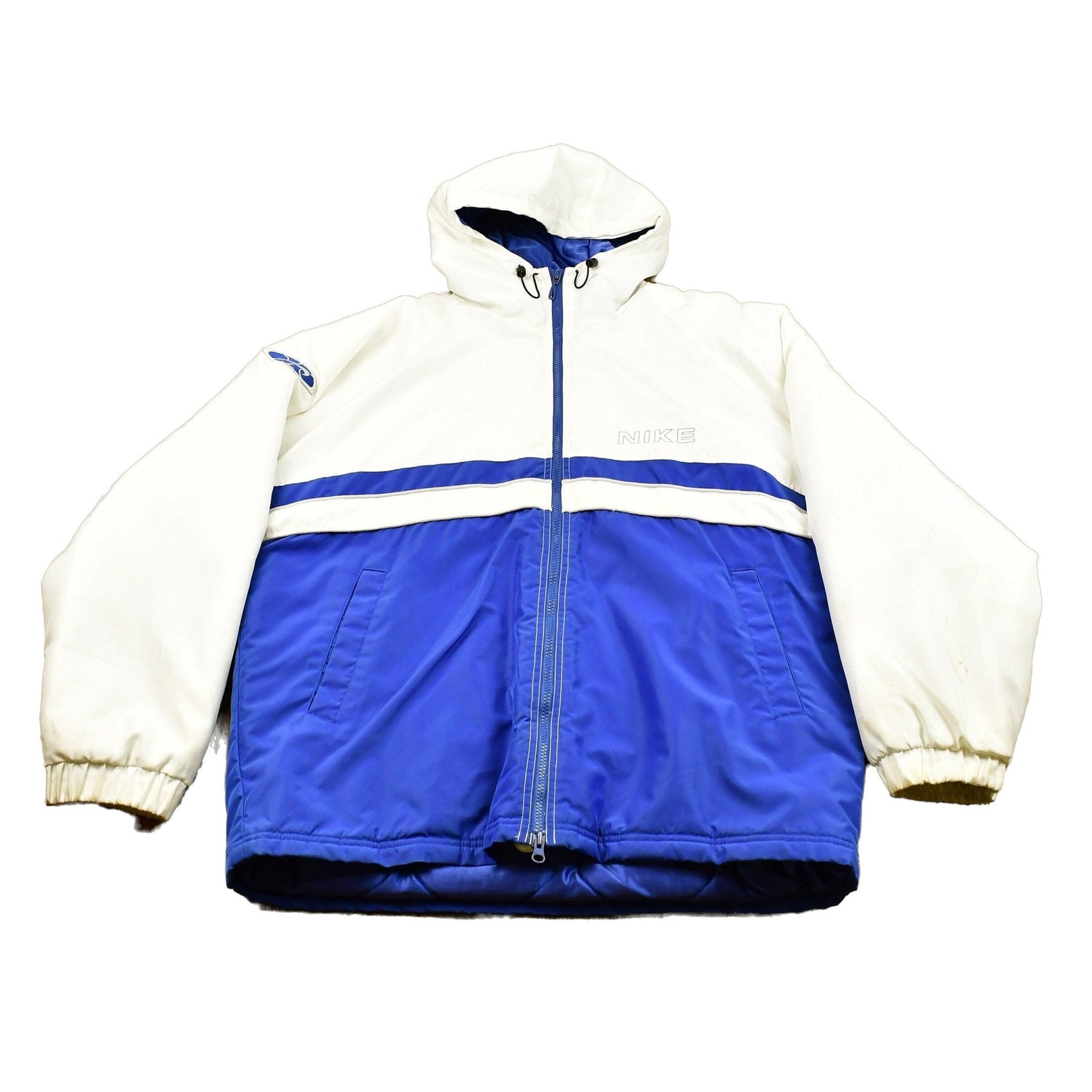 Vintage 1990s Nike Swoosh Puffer Jacket Men's Large