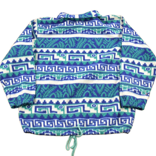 Vintage 1990s No Excuses Aztec Graphic Fleece Sweater from propervintagecanada