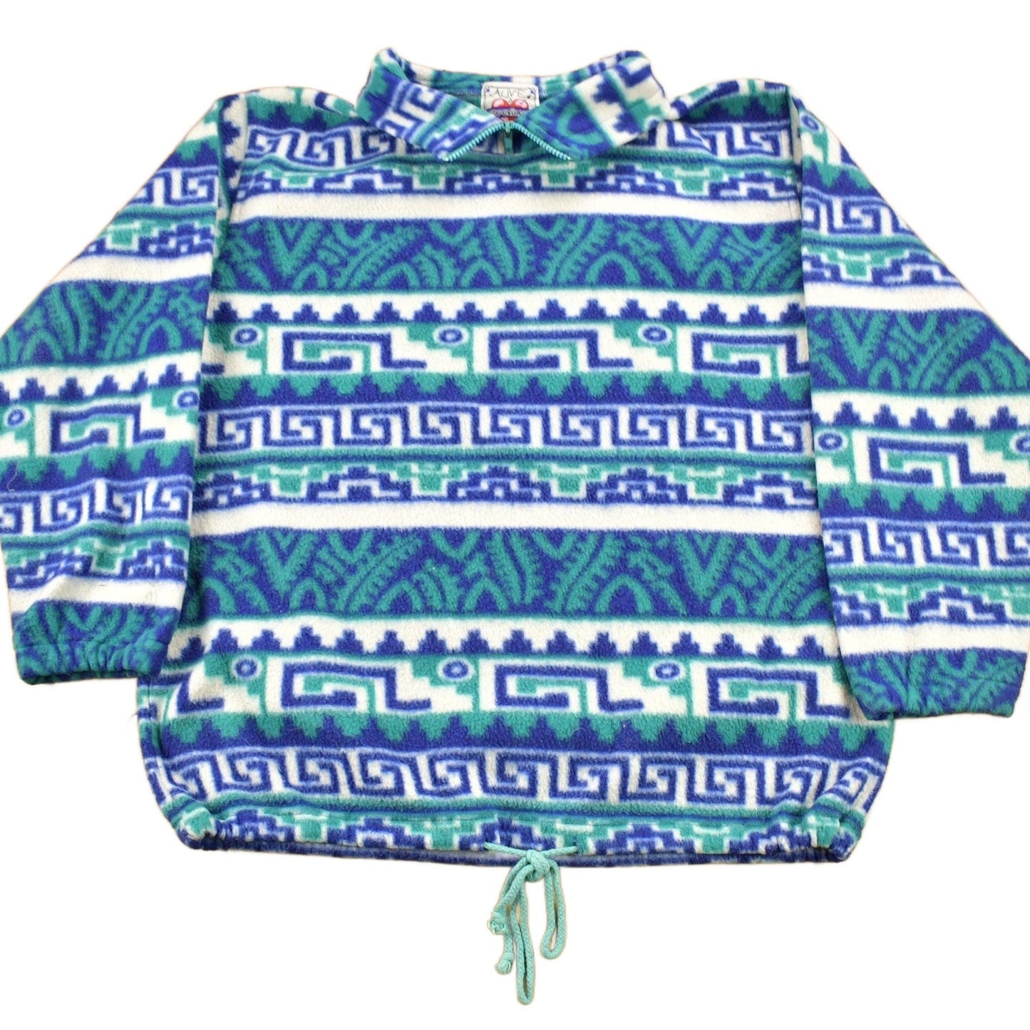 Vintage 1990s No Excuses Aztec Graphic Fleece Sweater from propervintagecanada