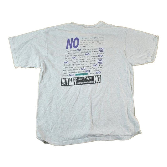Vintage 1990s No Means No Souvenir Single Stitch Graphic Print T-Shirt Men's Large from propervintagecanada