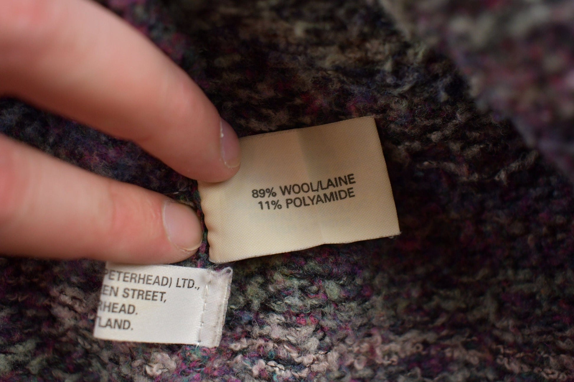 Vintage 1990s Nor' Easterly Wool Knit Cardigan Sweater Women's XL from propervintagecanada