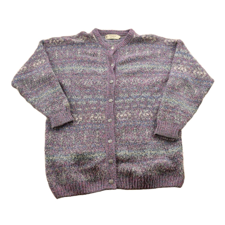 Vintage 1990s Nor' Easterly Wool Knit Cardigan Sweater Women's XL from propervintagecanada