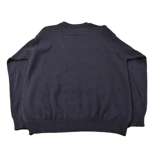 Vintage 1990s Norm Thompson Geometric Wool Knit Crewneck Sweater Men's Large from propervintagecanada