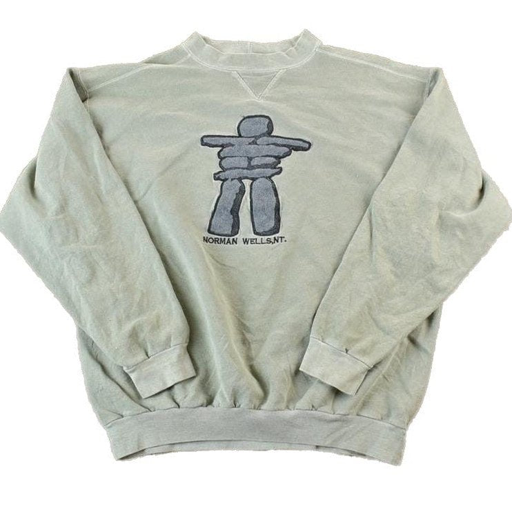 Vintage 1990s Norman wells Rock Guy Souvenir Crewneck Sweatshirt Men's Large from propervintagecanada